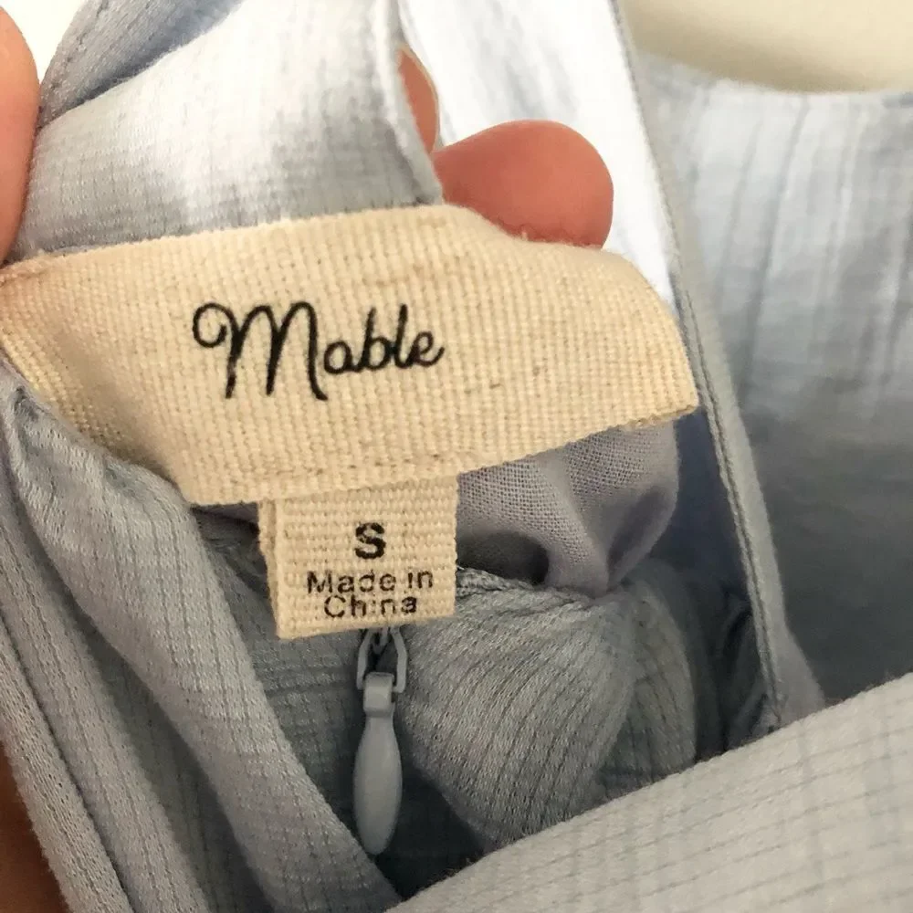 Mable Brooklynn Ruffle Sleeveless Mini Dress in Blue - Size S - Picture 7 of 9